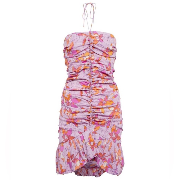 Isabel Marant Stacy Halter Mini Dress in Pink - Picture 8 of 11